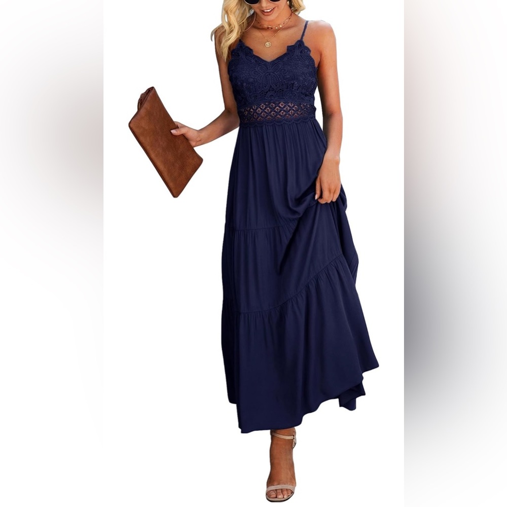 Navy summer maxi dress